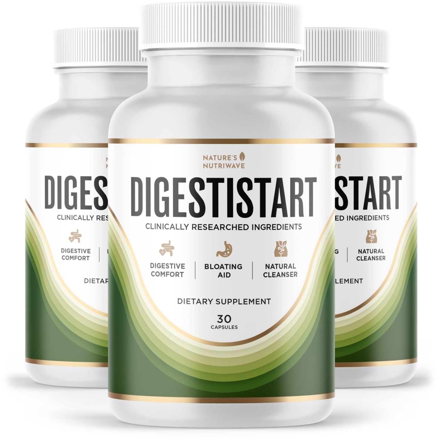 DigestiStart – Natural Digestive Supplement with Wild Yam, Poria Cocos & Bacopa Monnieri – Made in USA, Non-GMO, Easy-to-Take - 30 Capsules, 3 Month Supply Nature’s NutriWave uk supplements
