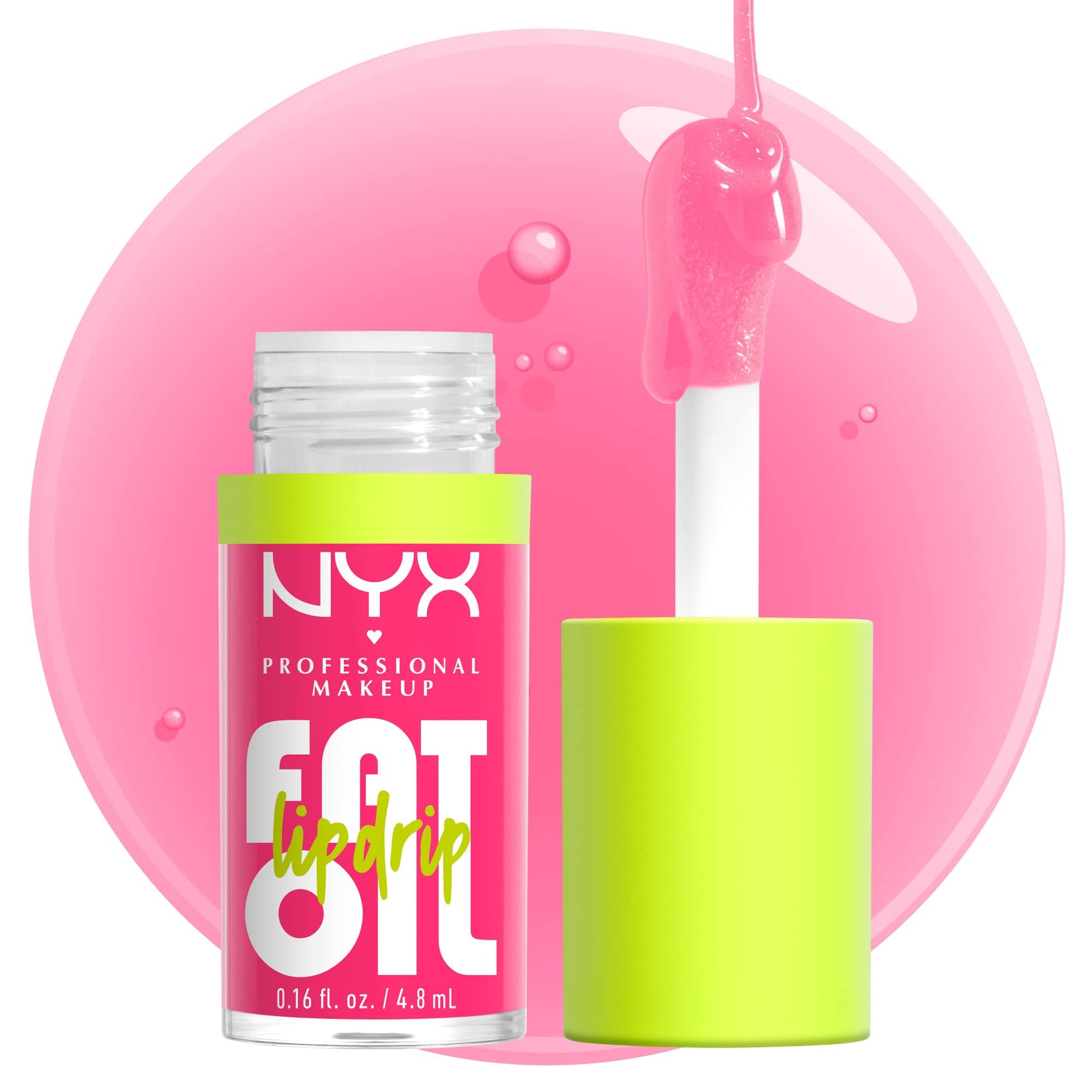 NYX PROFESSIONAL MAKEUP Fat Oil Lip Drip, Moisturizing Lip Oil Gloss, Vegan Tinted Formula, Up to 12 HR Hydration - Missed Call (Sheer Pink) NYX PROFESSIONAL MAKEUP uk supplements