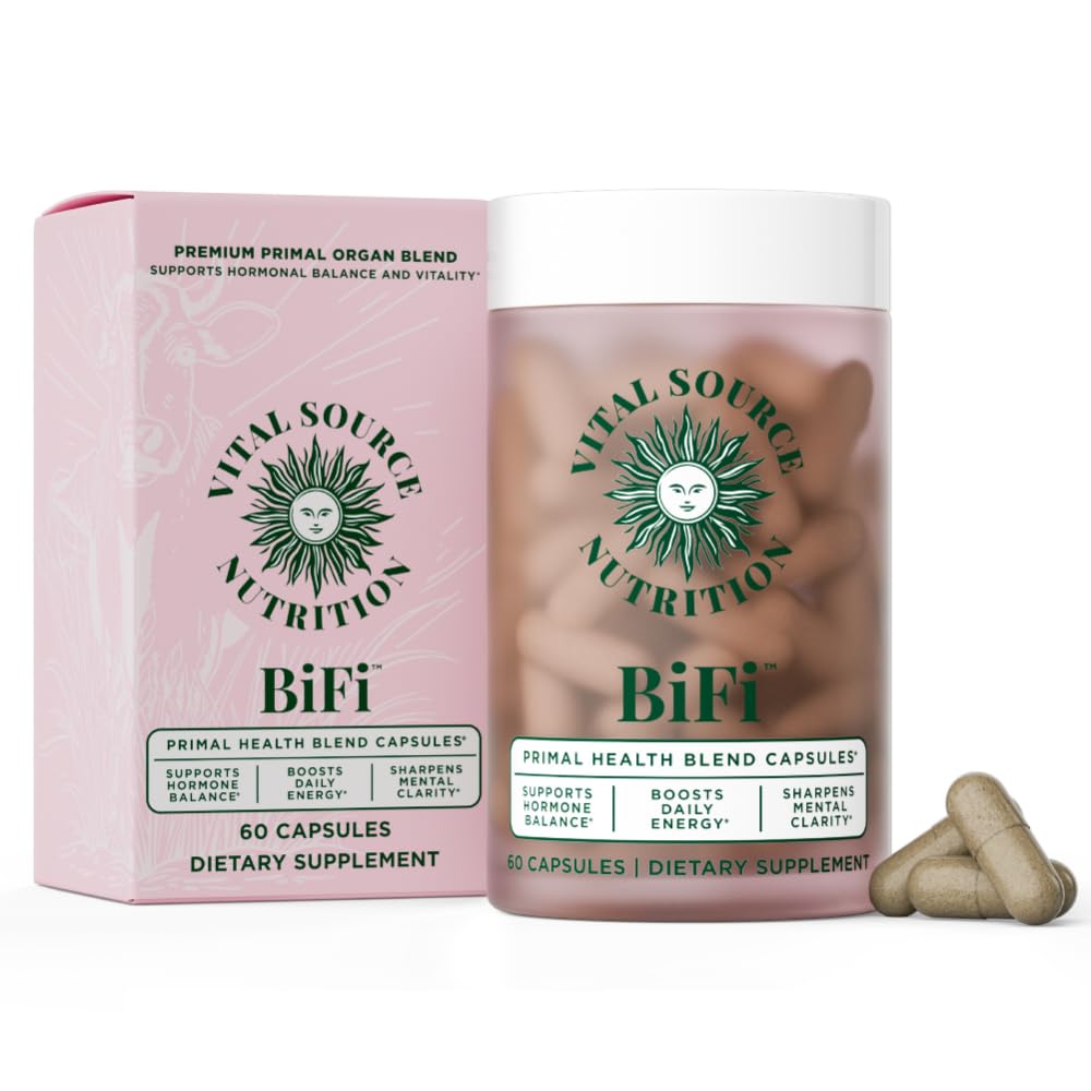Vital Source Nutrition - BiFi Capsules - Premium Primal Organ Blend - Supports Hormone Health, Energy, Stamina & Clarity - Daily Vitality - Ancestral Supplements for Women - No Artificial Ingredients Vital Source Nutrition uk supplements