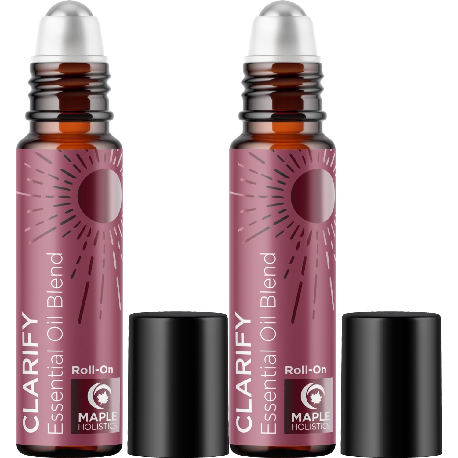 Headache Essential Oil Roll On - Clarify Essential Oil Blend Headache Roll On with Aromatherapy Oils Maple Holistics uk supplements