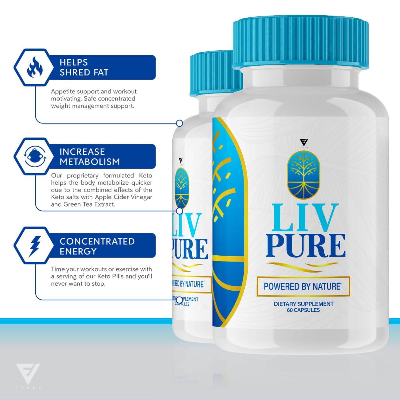 (3 Pack) Liv Pure Pills, Livpure Liver Detox Cleanse Management Capsules Advanced Formula Supplement Fyvus uk supplements
