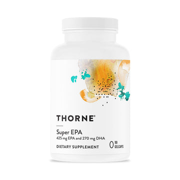 THORNE - Super EPA - Omega-3 Fatty Acids EPA 425mg & DHA 270mg Supplement - Support Brain, Cardiovascular, Joints & Skin* - Gluten, Dairy & Soy-Free - 90 Gelcaps THORNE uk supplements
