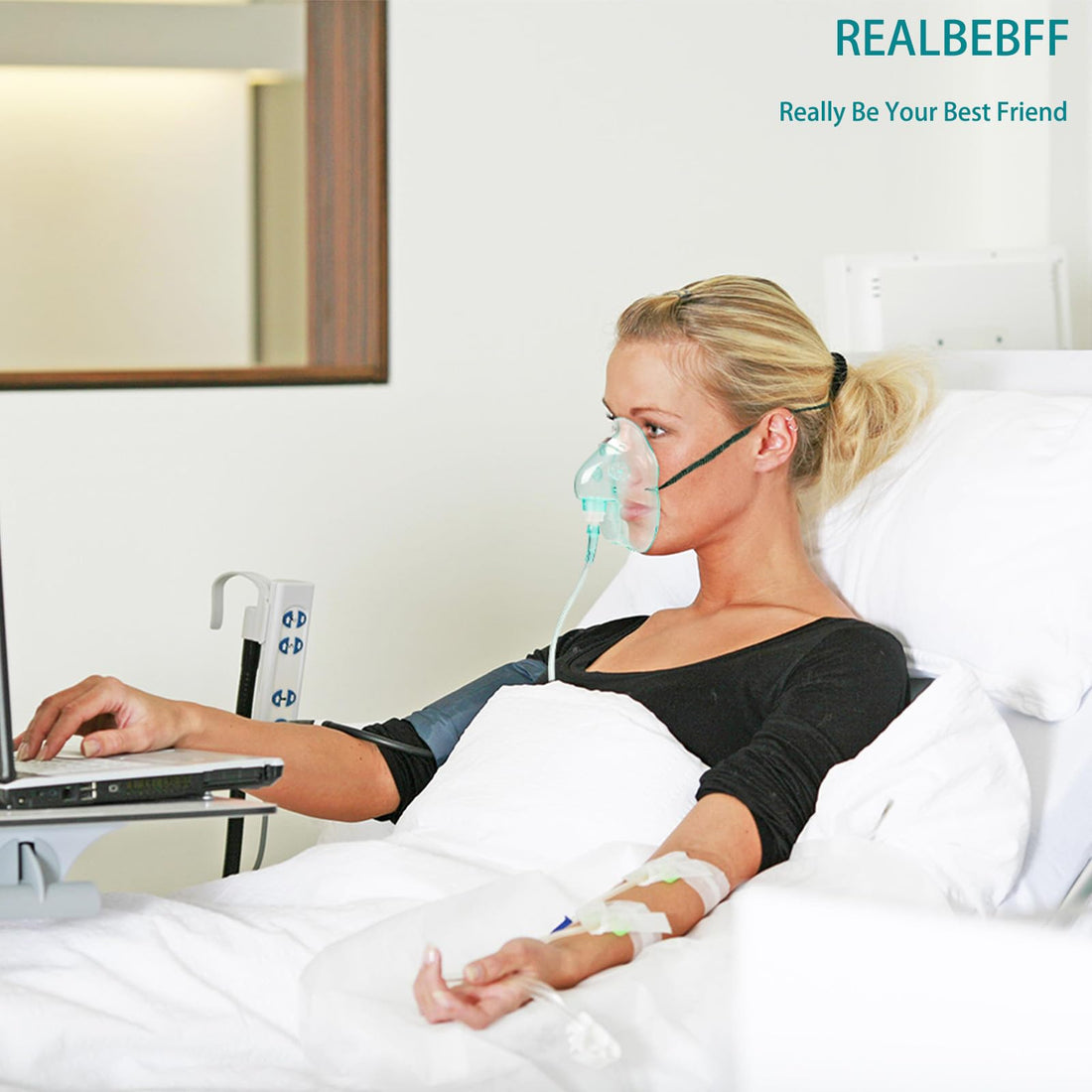 2 Pack Oxygen Mask for Face Adult with 6.6 Ft Tube and Adjustable Elastic Strap - Size XL REALBEBFF uk supplements