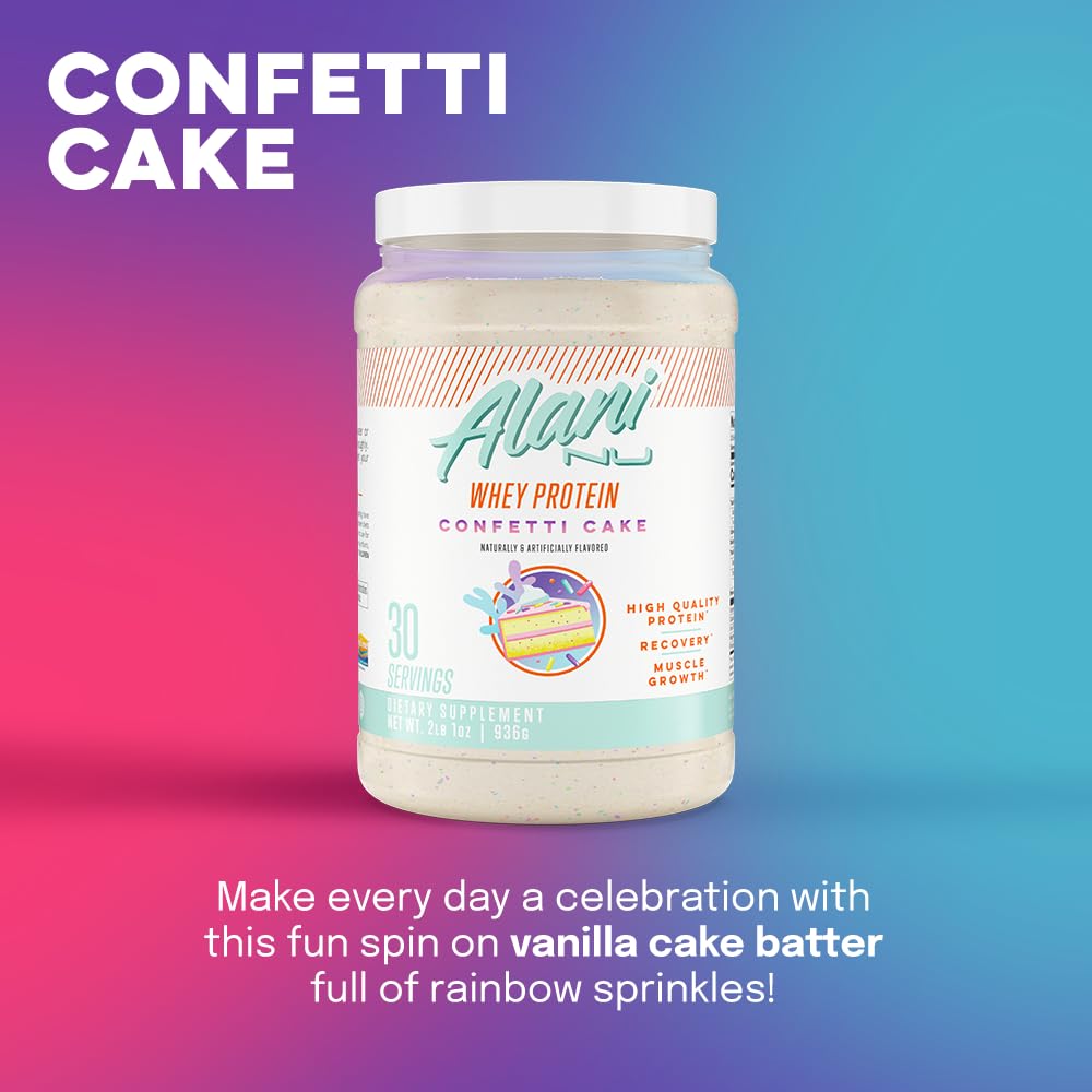 Alani Nu Whey Protein Powder Confetti Cake | 23g Protein with Low Sugar & Digestive Enzymes Alani Nu uk supplements