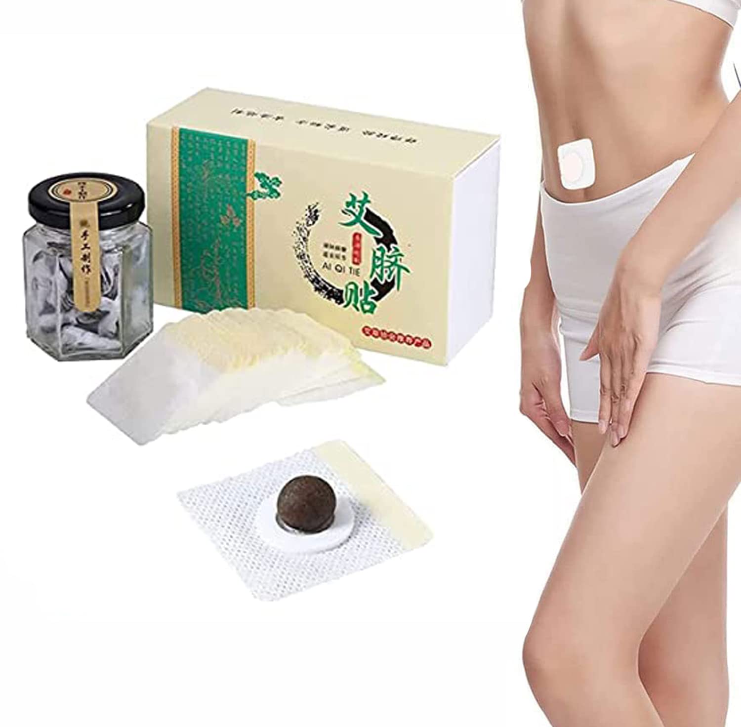 Mugwort Belly Patch,Moxibustion Belly Button Patch for Men and Women 30Pcs/Box Heath Secret uk supplements