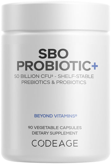Codeage SBO Probiotics, 50 Billion CFUs Per Serving, Multi Strain Soil Based Organisms Blend and Organic Fermented Botanical Blend, Shelf-Stable, 90 Capsules Codeage uk supplements