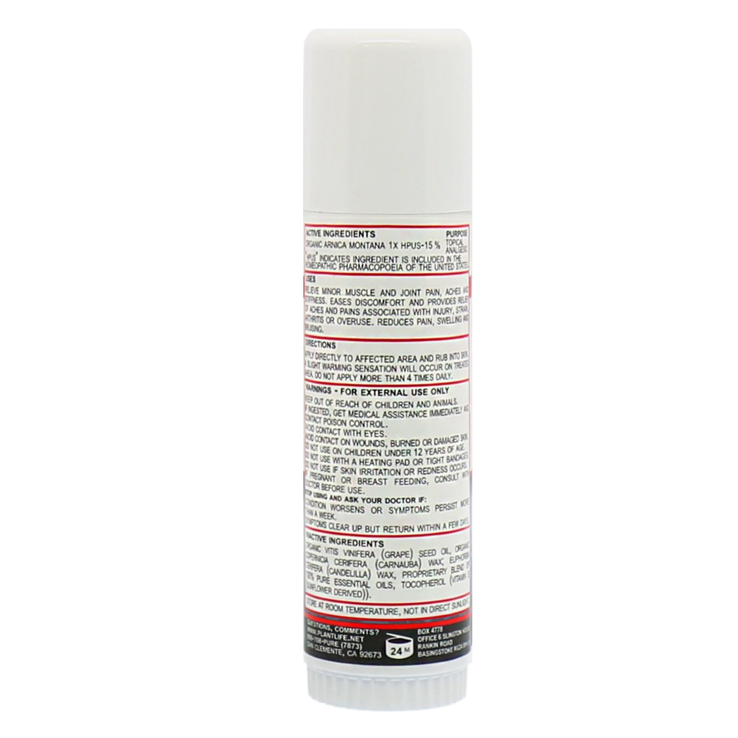 Plantlife Arnica Relieve Balm - Made with Arnica and 100% Pure Essential Oils - Relieve Products are a Homeopathic Solution for Everyday Use - Works Quickly and Effectively - Made in California Plantlife uk supplements