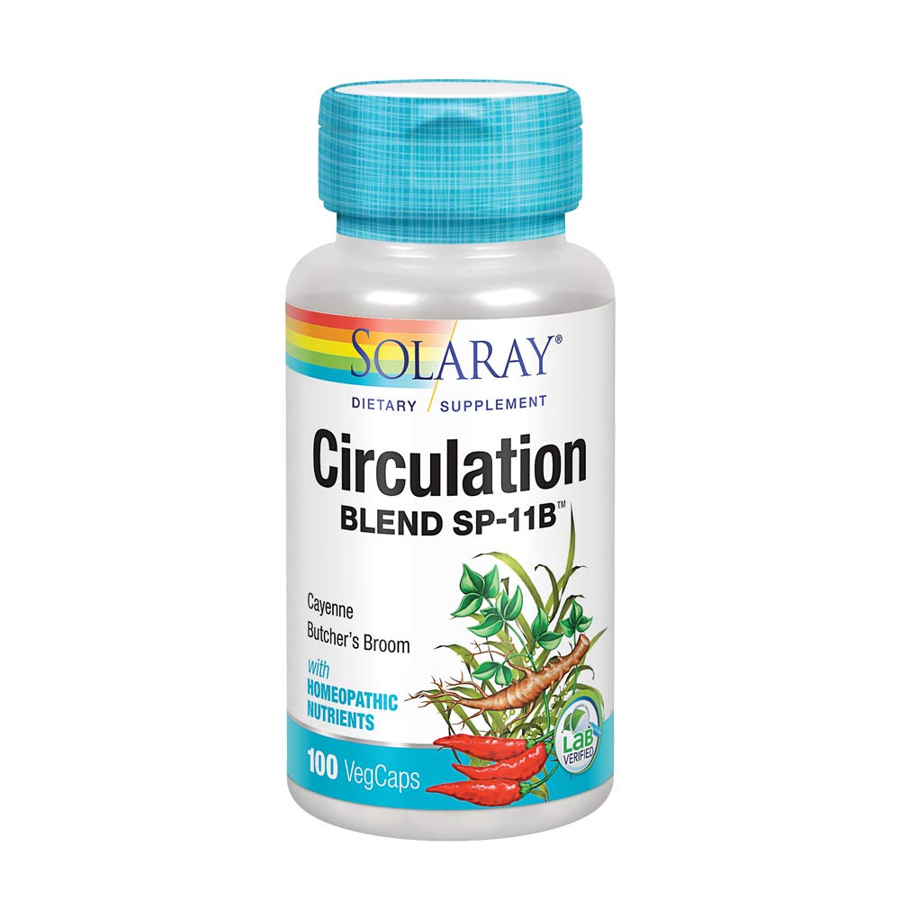 SOLARAY Circulation Blend SP-11B | Herbs & Cell Salt for Healthy Circulatory System Support | 50 Servings | 100 VegCaps SOLARAY uk supplements