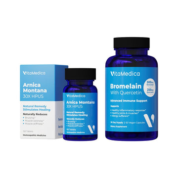 VitaMedica | Arnica Montana 30X and Bromelain with Quercetin Bundle | Arnica Montana | Bromelain | Quercetin | Recovery Bundle | Plant Based | Made in USA VitaMedica uk supplements