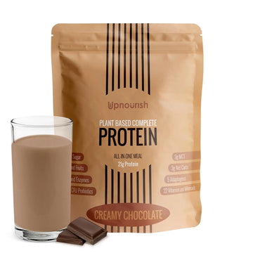 UpNourish Chocolate Vegan Protein Powder 54 Superfoods Powder,1.5 Billion CFU Probiotics 21g Plant Based Protein,No Sugar No Dairy No GMO Dairy Free,Meal Replacement Shake Keto-Friendly Low-Carb Diet,15 Servings UpNourish uk supplements