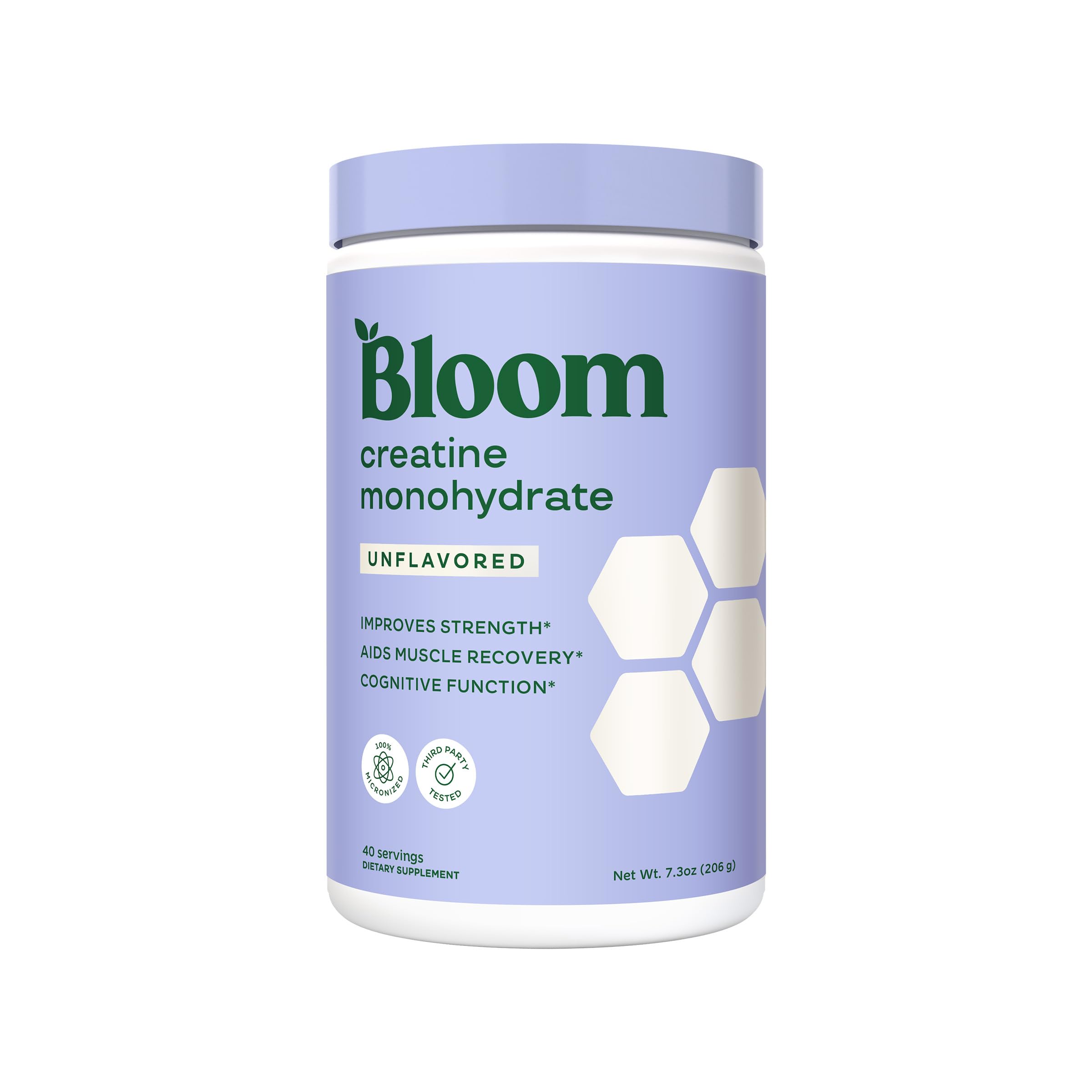 Bloom Nutrition Creatine Monohydrate Powder, 5g Micronized Creatine per Serving, Supports Muscle Recovery, Strength, Endurance, Pre or Post Workout, Gluten Free, Non GMO, Unflavored, 40 SVG, 7.3 oz Bloom Nutrition uk supplements