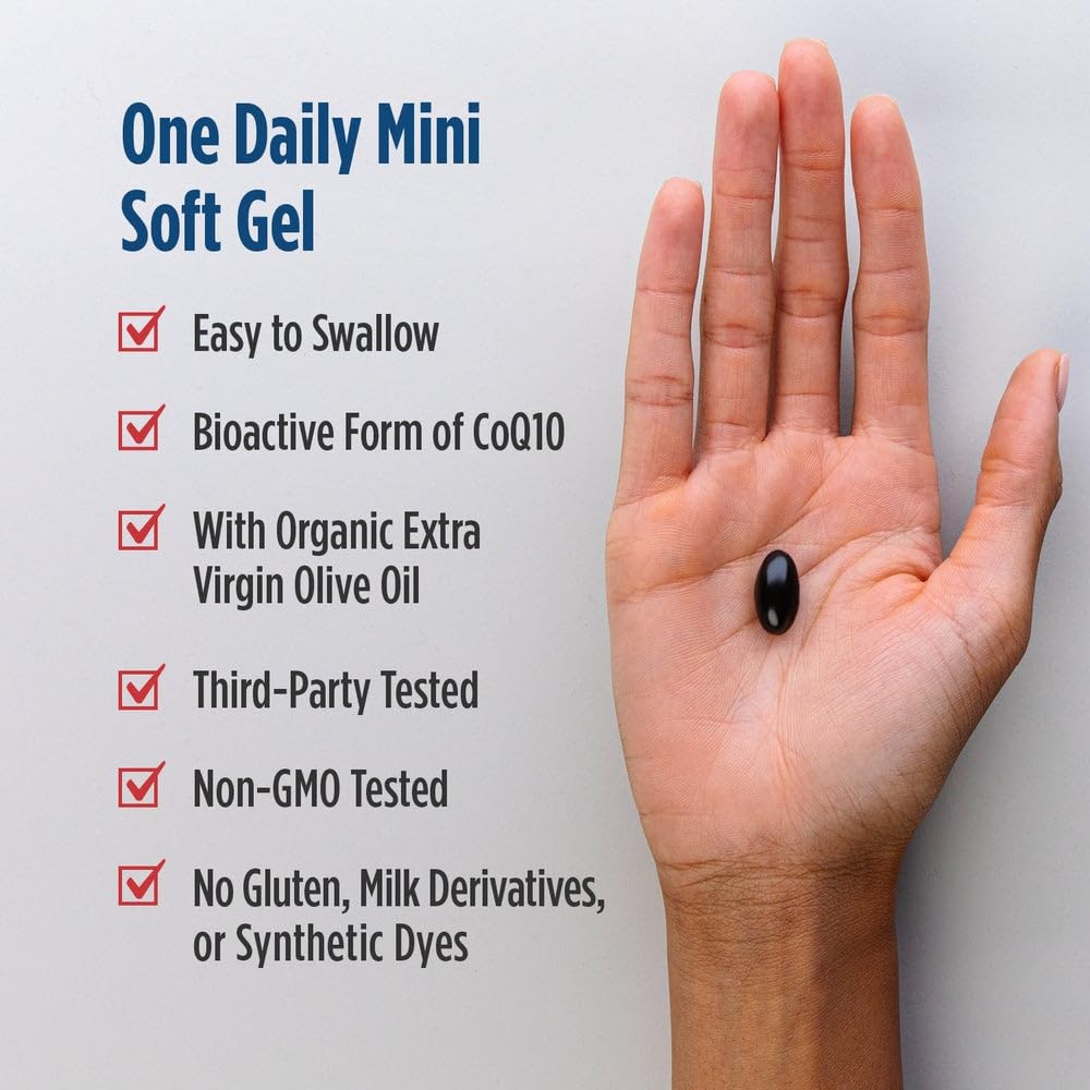 Nordic Naturals Nordic CoQ10 Ubiquinol - 60 Mini Soft Gels - 100 mg Coenzyme Q10 (CoQ10) Ubiquinol - Heart & Brain Health, Cellular Energy Production, Antioxidant Support - Non-GMO - 60 Servings Nordic Naturals uk supplements