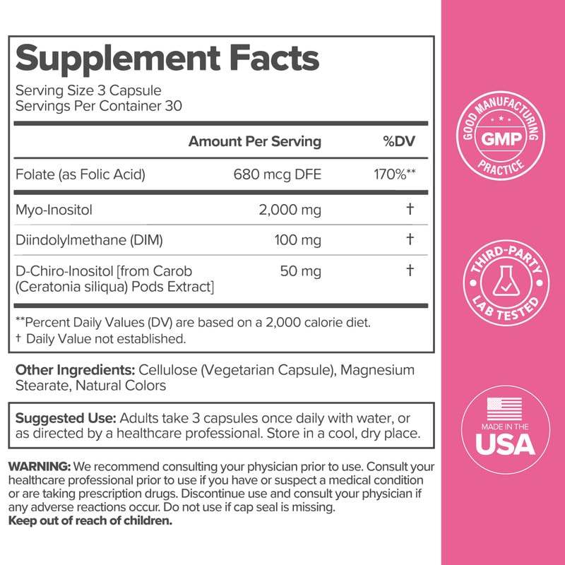 O Positiv FLO Ovarian Health Support - Hormone Balance for Women, Supplement with DIM, Myo & D-Chiro Inositol, Folic Acid - Supports Healthy Ovulation, Cycle Regularity - 30 Servings O Positiv uk supplements