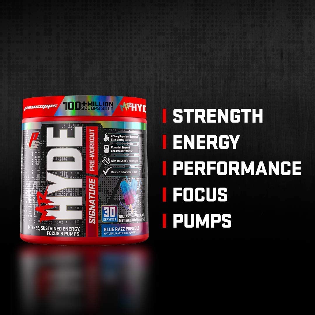 PROSUPPS Mr. Hyde Signature Blue Razz and Hyde Max Pump Blue Razz Bundle PROSUPPS uk supplements