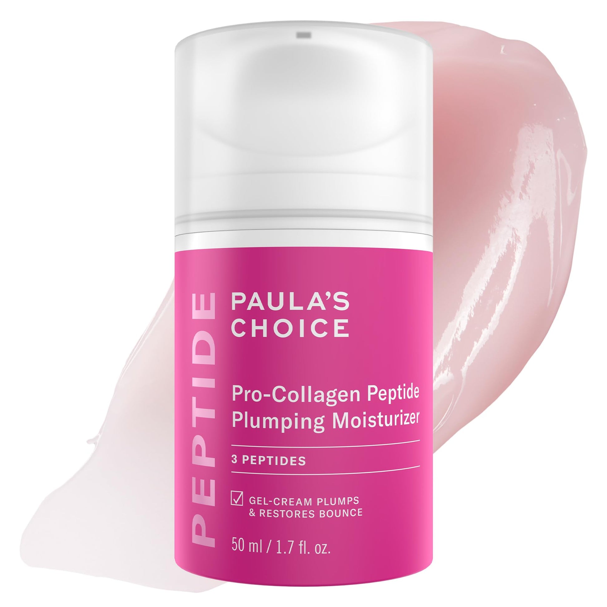 Paula's Choice Pro-Collagen Peptide Plumping Face Moisturizer, Daily Gel Face Cream for Deep Lightweight Hydration, Wrinkles & Loss of Firmness, Fragrance-Free, 1.7 Fl Oz Paula's Choice uk supplements