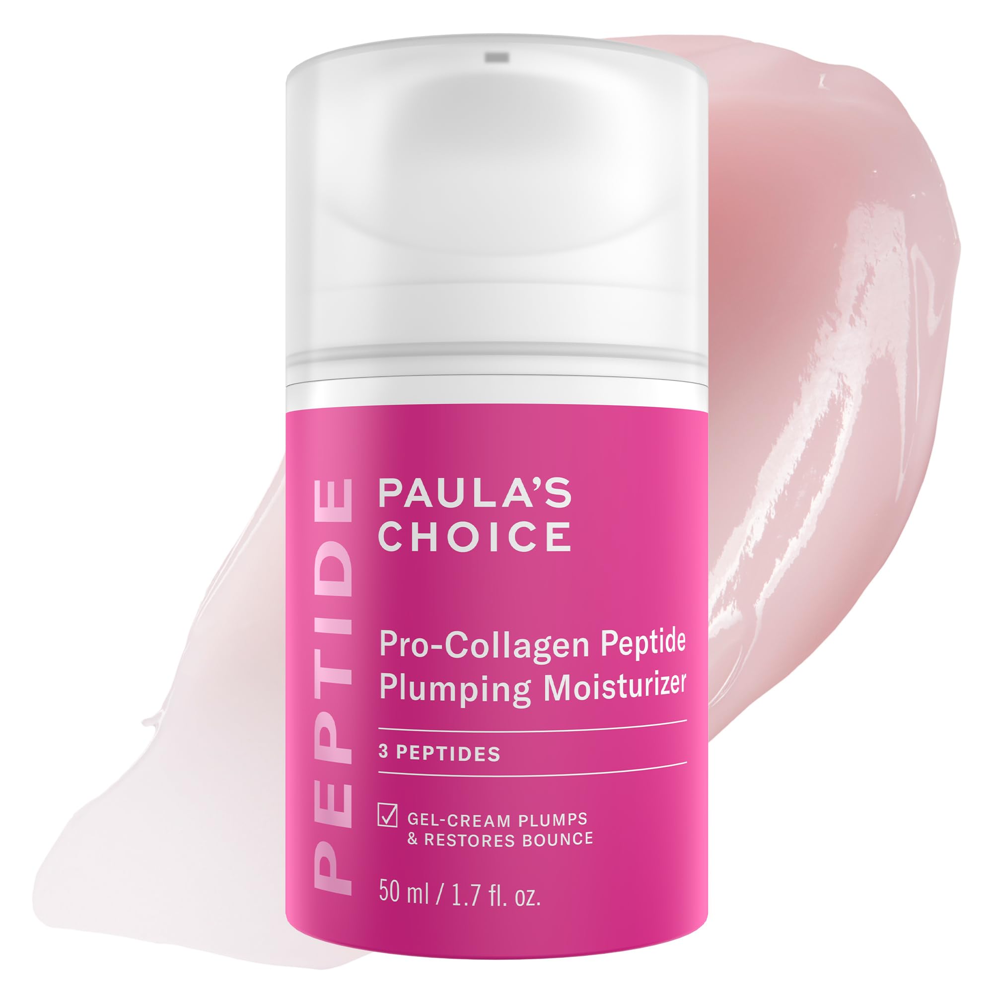 Paula's Choice Pro-Collagen Peptide Plumping Face Moisturizer, Daily Gel Face Cream for Deep Lightweight Hydration, Wrinkles & Loss of Firmness, Fragrance-Free, 1.7 Fl Oz Paula's Choice uk supplements