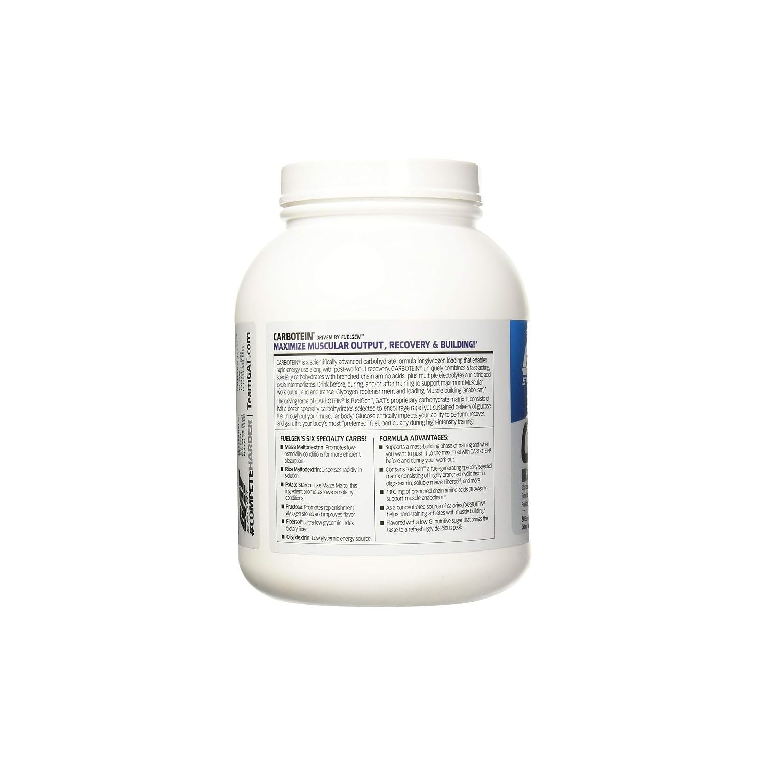 GAT SPORT Carbotein High-Performance Glycogen Loader, 50 Servings (Grape) GAT SPORT uk supplements