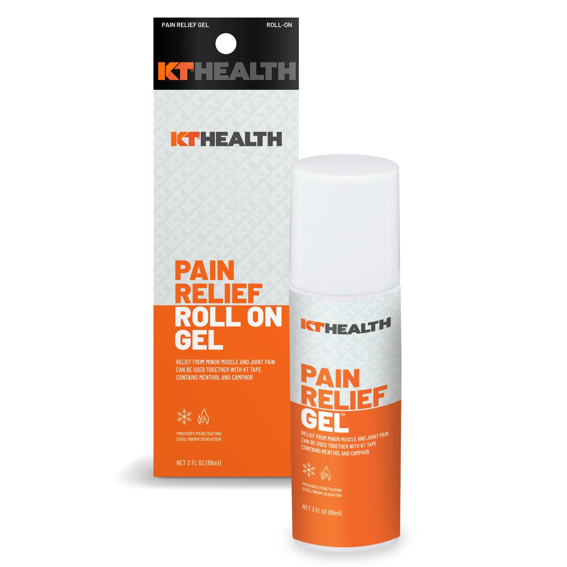 KT Tape Health, Pain Relief Gel, Time-Released Topical Relief from Back Pain, Sciatica and Arthritis, 3.0 oz Roll-On KT Tape uk supplements