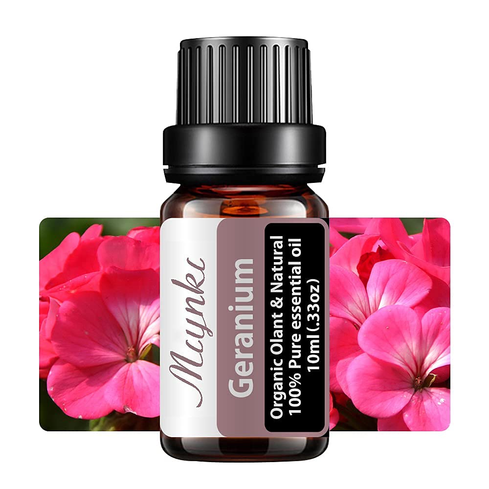 Geranium Essential Oil for Diffuser for Home Kids Women Candle Soap Making DIY -10ml Miyuki uk supplements