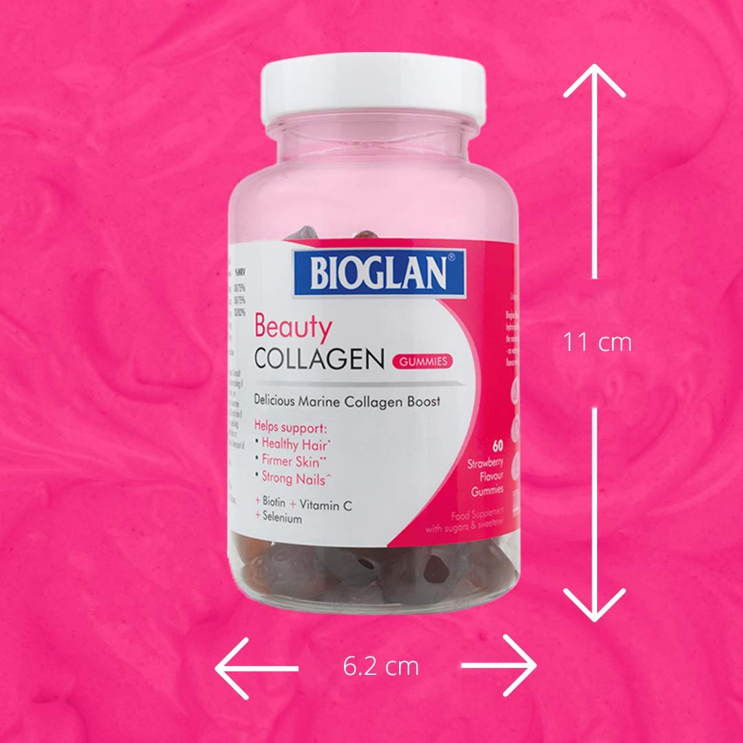 Bioglan Collagen Gummies | 1000mg | Hydrolysed Marine Collagen | Biotin Bioglan uk supplements