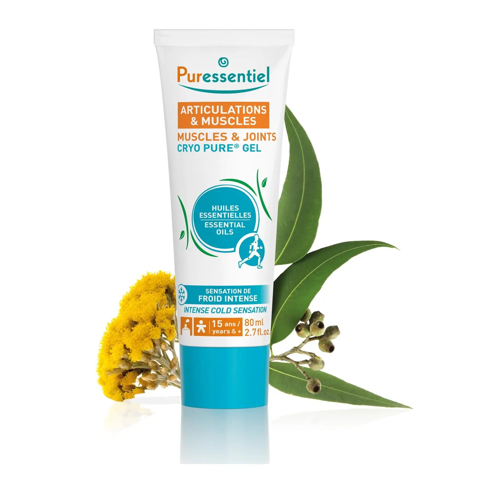 Puressentiel Muscles and Joints Cryo Pure Gel - Intense Cold Effect - Non-Sticky Formula with 14 Calming Essential Oils - Muscle Relaxer - 2.7 oz Puressentiel uk supplements