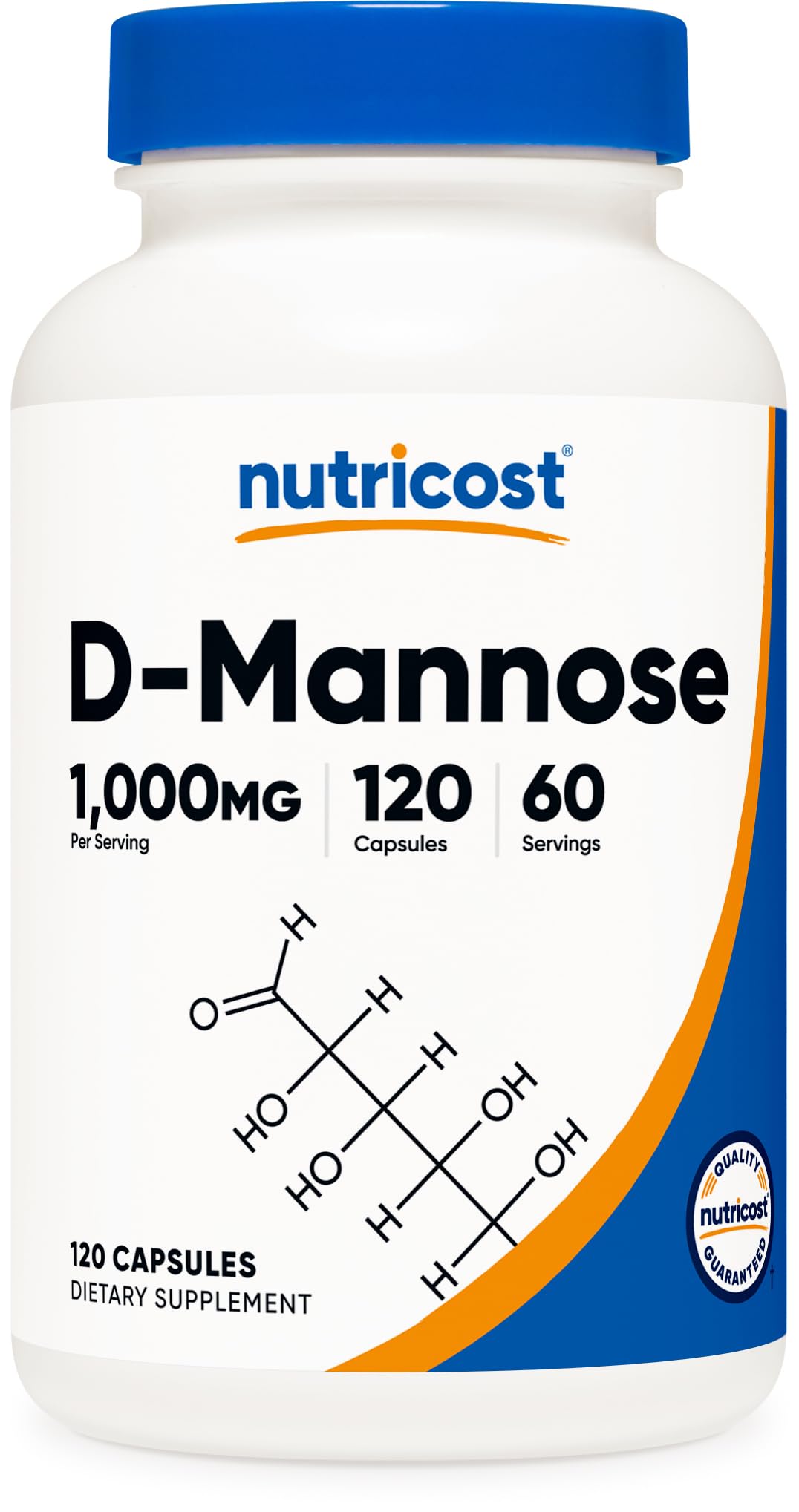 Nutricost D-Mannose 1000mg Per Serving, 120 Capsules - 500mg Per Capsule, Urinary Tract Health, Non-GMO and Gluten Free Nutricost uk supplements