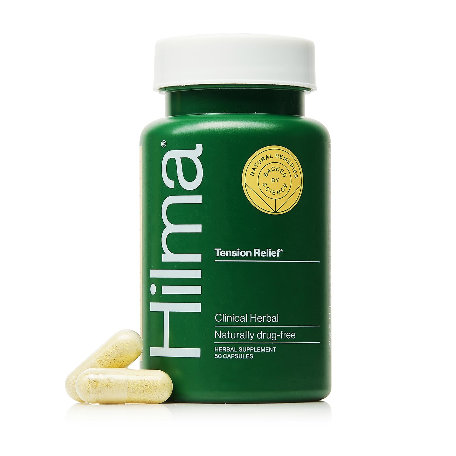 Hilma Natural Tension Headache Relief, Supplements with Magnesium, Boswellia and Feverfew, 50 Vegan Capsules Hilma uk supplements
