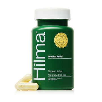 Hilma Natural Tension Headache Relief, Supplements with Magnesium, Boswellia and Feverfew, 50 Vegan Capsules Hilma uk supplements