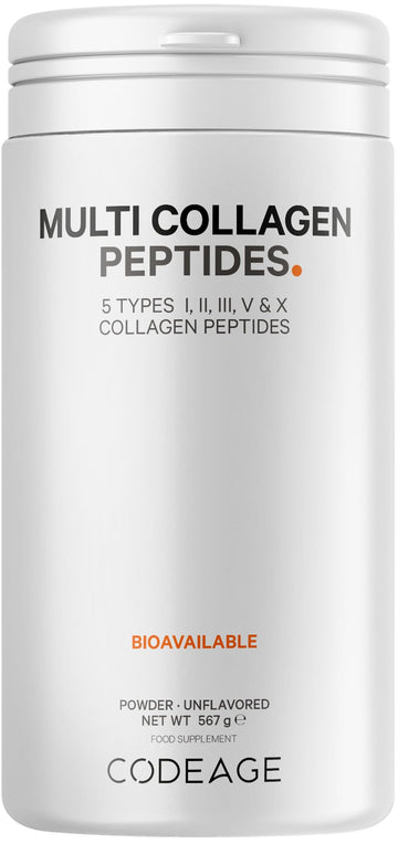 Codeage Multi Collagen Protein Powder Peptides, 2-Month Supply, Hydrolyzed, Type I, II, III, V, X Grass Fed Codeage uk supplements