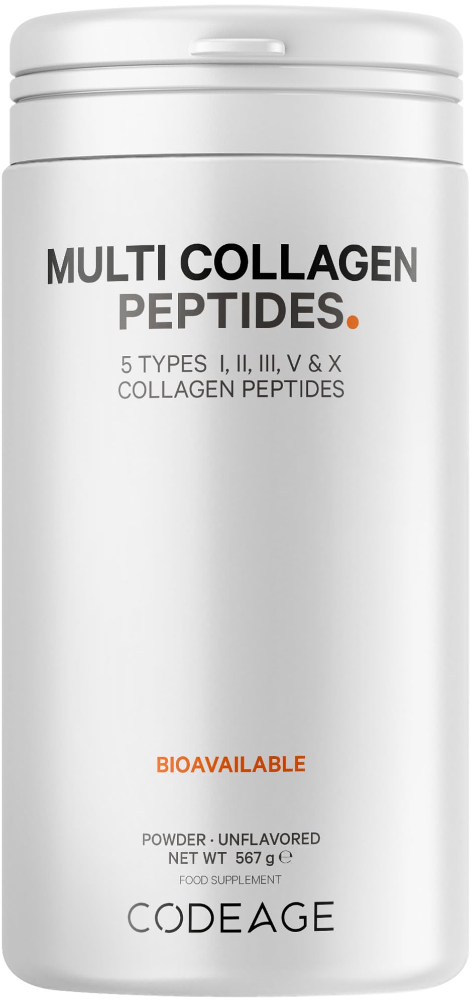 Codeage Multi Collagen Protein Powder Peptides, 2-Month Supply, Hydrolyzed, Type I, II, III, V, X Grass Fed Codeage uk supplements