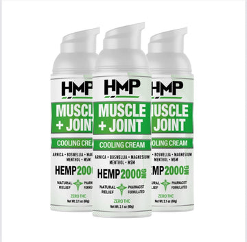 HMP BRANDS Hemp Cream Muscle & Joint Support 2000MG Hemp Discomfort Relief Formula w Menthol Ideal for Knee Muscle Joint Back Shoulder Elbow Maximum Joint Support, Natural Formula Made in USA (3 Pack) HMP BRANDS uk supplements
