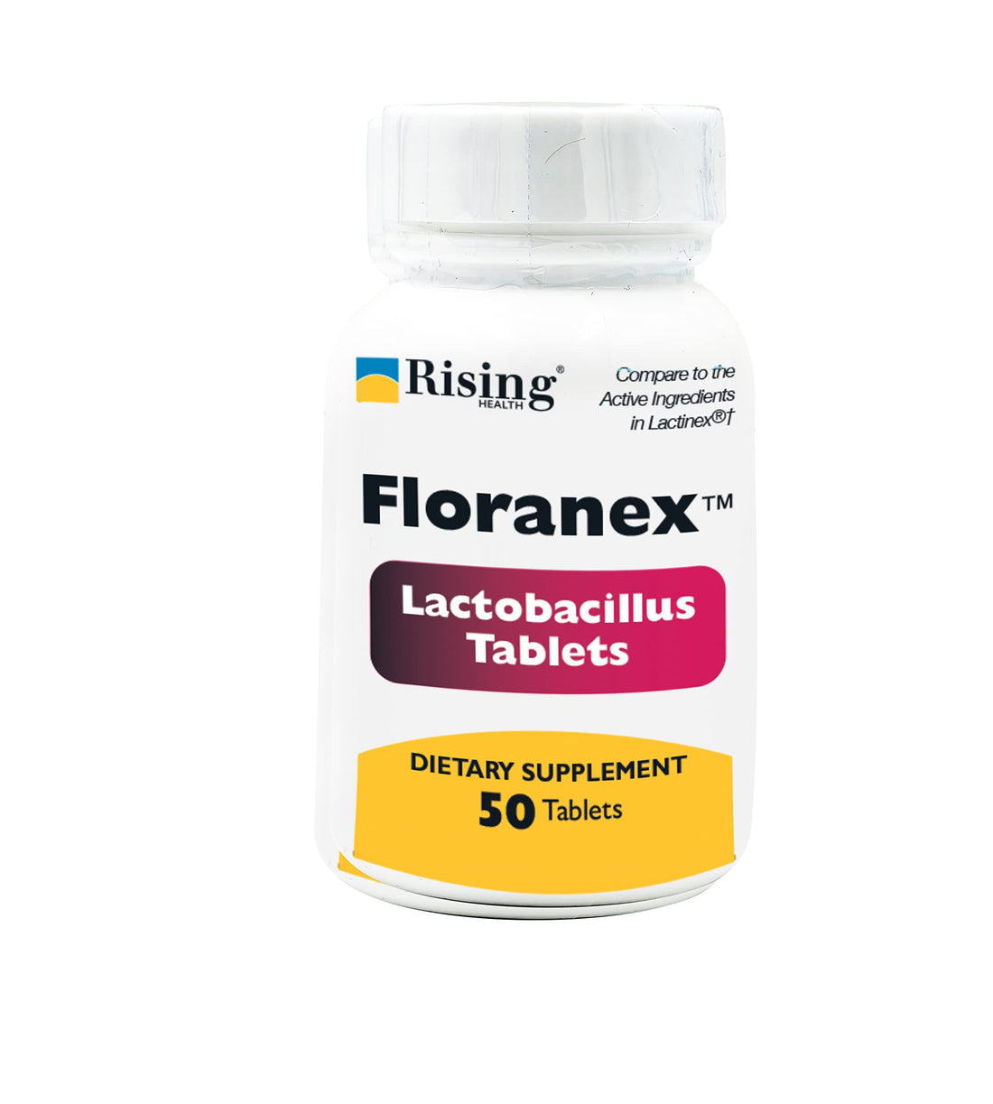 Rising Health - Floranex Tablets - Lactobacillus Probiotic Dietary Supplements - 50 Tablets Rising uk supplements