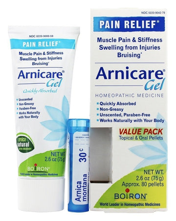 Boiron Arnicare Gel 2.6 oz with Arnica Montana Pellets 80 ct Bluetube Boiron uk supplements