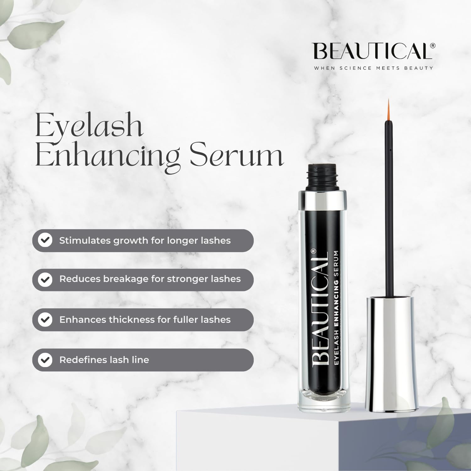 BEAUTICAL Eyelash Serum – Lash Enhancing & Conditioning Formula with Botanical Ingredients for the Appearance of Fuller, Shinier & Healthier-Looking Lashes – Nourishing Lash Care, 3ml BEAUTICAL uk supplements