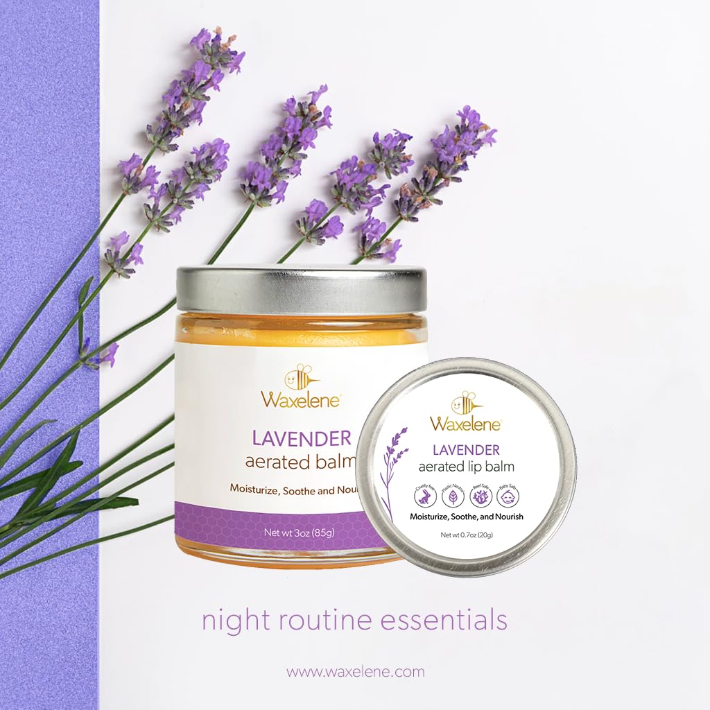 Lavender Aerated Lip Balm tin - Single Waxelene uk supplements