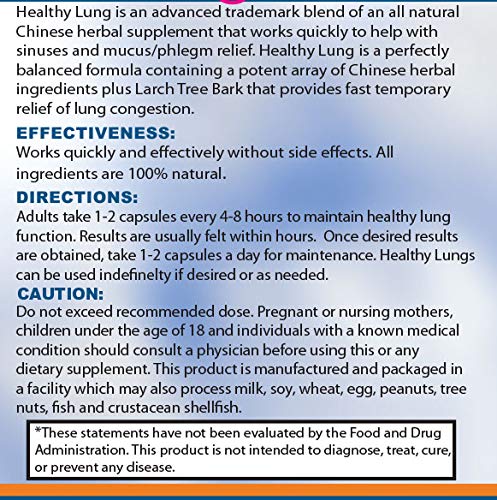 Healthy Lungs 120 Capsules - Improve Lung Function, Breathe Better, Stop Mucus, Phlegm and Allergies Quickly. Get Relief Fast with Healthy Lungs an All Natural Lung Health Supplement Serrasolv 360 uk supplements