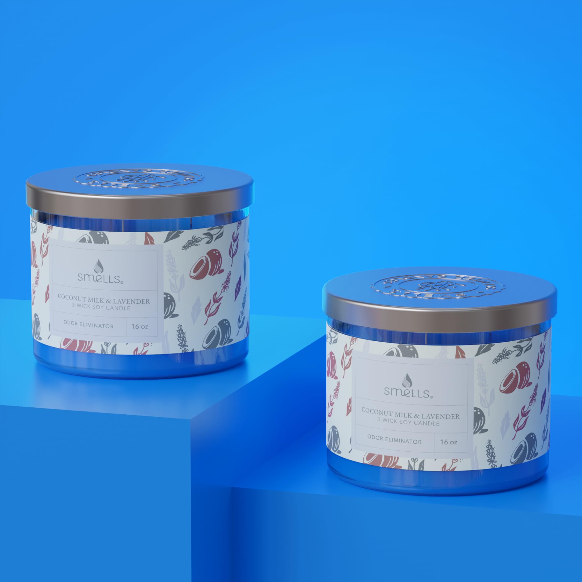 Smells - Odor Eliminator - Premium Soy Wax Jar Scented Candle 12oz. and 16oz. - 100% Cotton Single Wick SmellS uk supplements