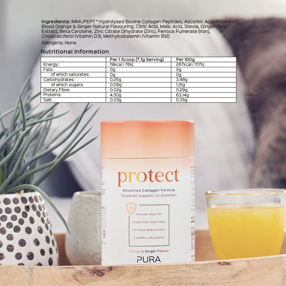 Pura Collagen Powdered Supplement (Protect) 5,000mg Bioactive Collagen Peptides® Pura Collagen uk supplements