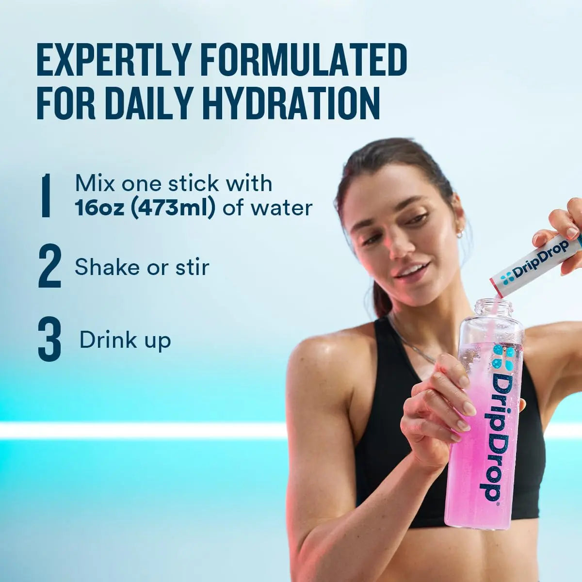 DripDrop Zero Sugar Plus - Sugar Free Hydration Packets - Single Serve Electrolytes Powder Drink Mix - Strawberry Kiwi, Peach, Cherry Limeade, Wild Berry DripDrop uk supplements