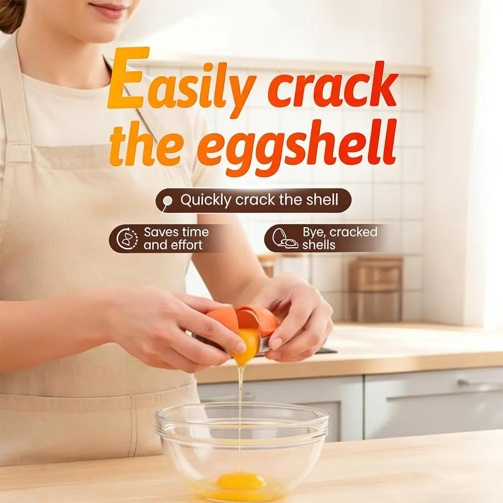 New Egg Shell Opener Egg Cracker Tool Stainless Steel, Multifunctional Egg Shell Opener for Raw Or Hard-Boiled Eggs, Kitchen Gadget for Cooking Baking (Orange Red) CLRZOL uk supplements
