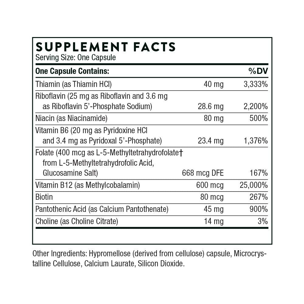 THORNE B-Complex #12 - Vitamin B Complex with Active B12 and Folate - 60 Capsules THORNE uk supplements