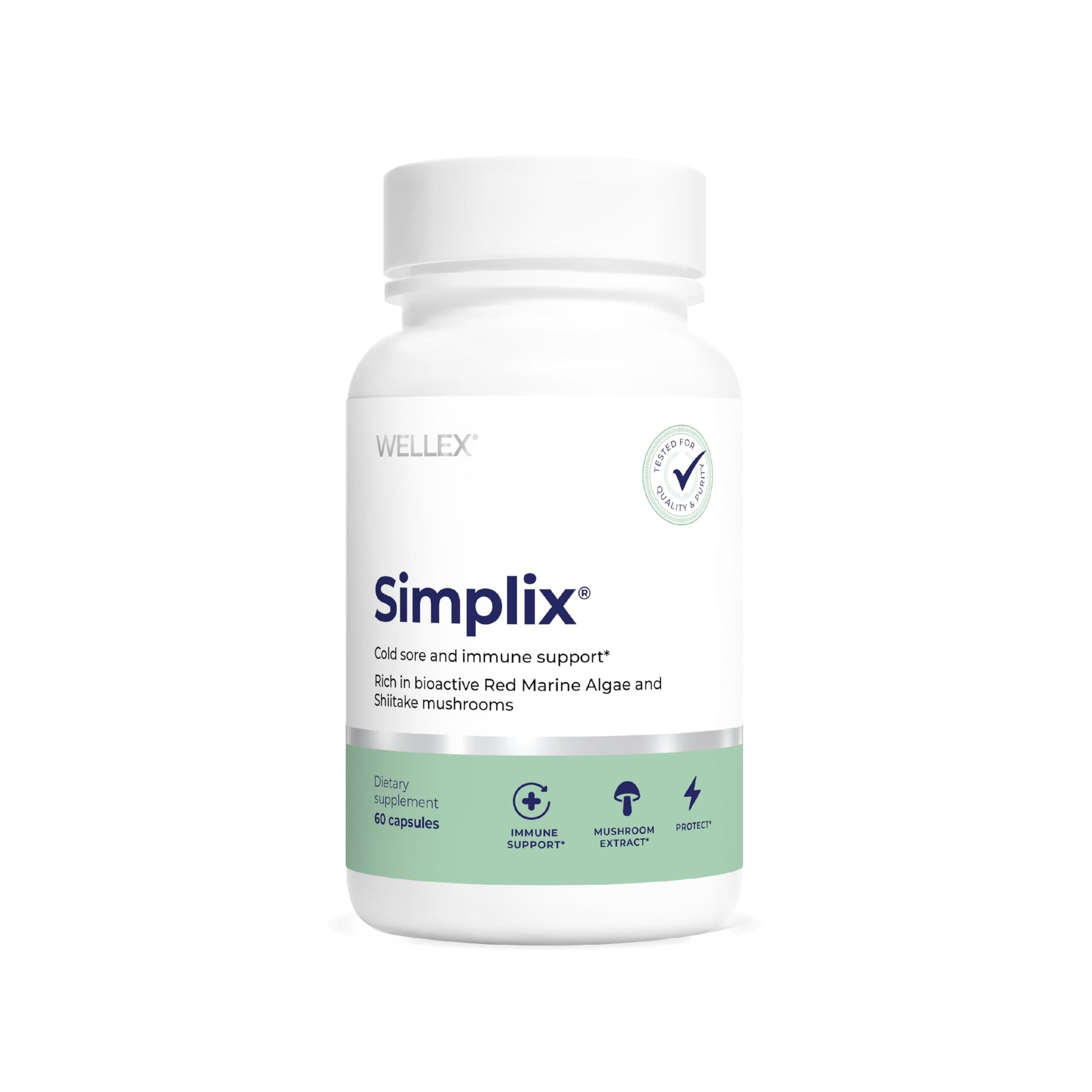 Simplix | Natural Supplement to Strengthen The Immune System | Respond to Outbreaks | Source of Highly Researched Mushroom & Seaweed Polysaccharides 60 Veggie Capsules (1 Pack) Papillex uk supplements