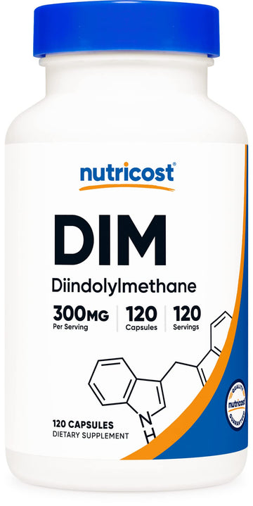Nutricost DIM (Diindolylmethane) Plus BioPerine 300mg, 120 Vegetarian Capsules Nutricost uk supplements