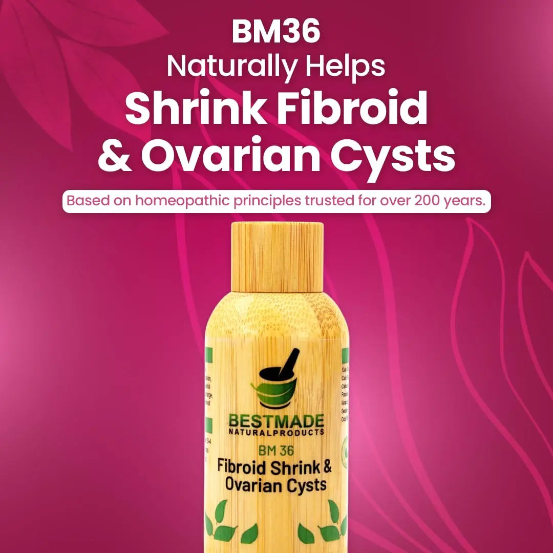 Fibroid Shrink & Ovarian Cysts BM36 - Helps Shrink Fibroids and Ovarian Cysts, Balance Estrogen Levels and Prevent Regrowth, Support for Menstrual Pain and Painful Intercourse, 30 mL Drops | Bestmade Bestmade Naturalproducts.com uk supplements
