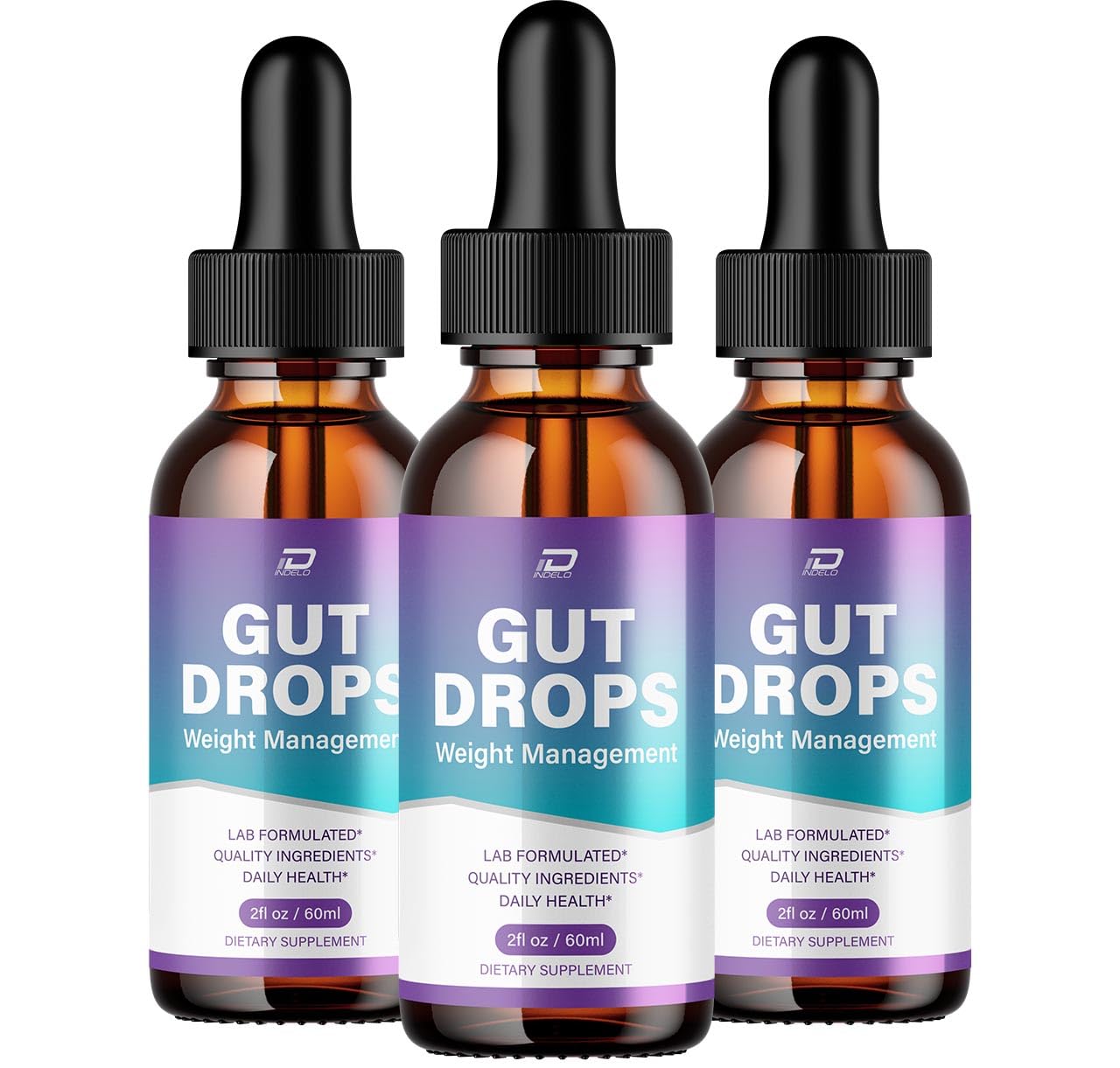 Indelo Gut Drops Healthy Formula – GutDrops All Natural Healthy Levels - Extra Strength Liquid, Reviews (3 Pack – 3 Month Supply) Indelo uk supplements