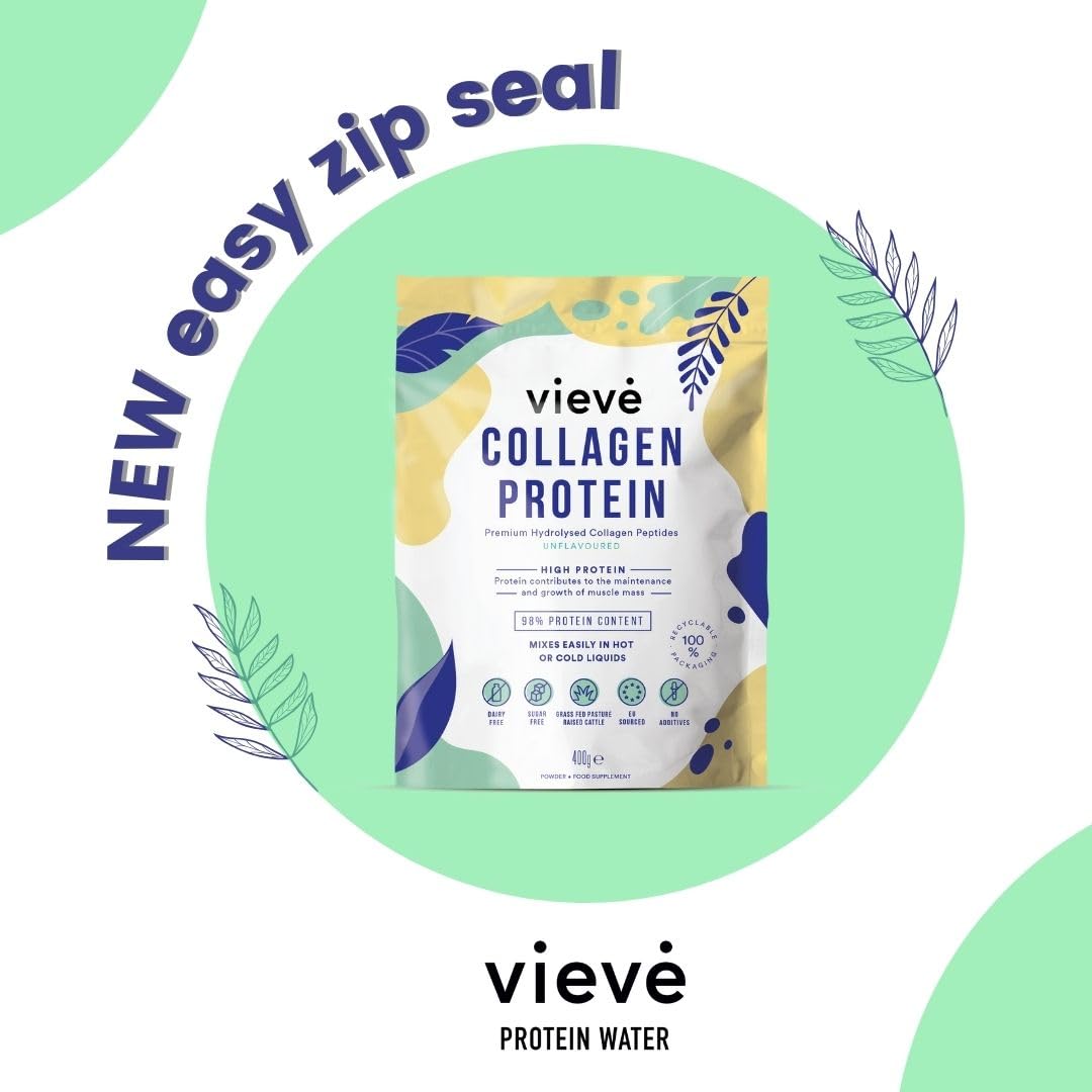 Vieve Collagen Protein Powder - Hydrolysed Bovine Peptides - Diet Support Supplement for Skin, Hair, Nail Vieve uk supplements