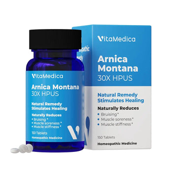 VitaMedica Arnica Montana 30X Rapid Dissolve Arnica Tablets for Natural Pain, Bruising, and Swelling Support - Homeopathic Medicine for Injury and Surgery Recovery - 150 Ct - 50 Servings VitaMedica uk supplements