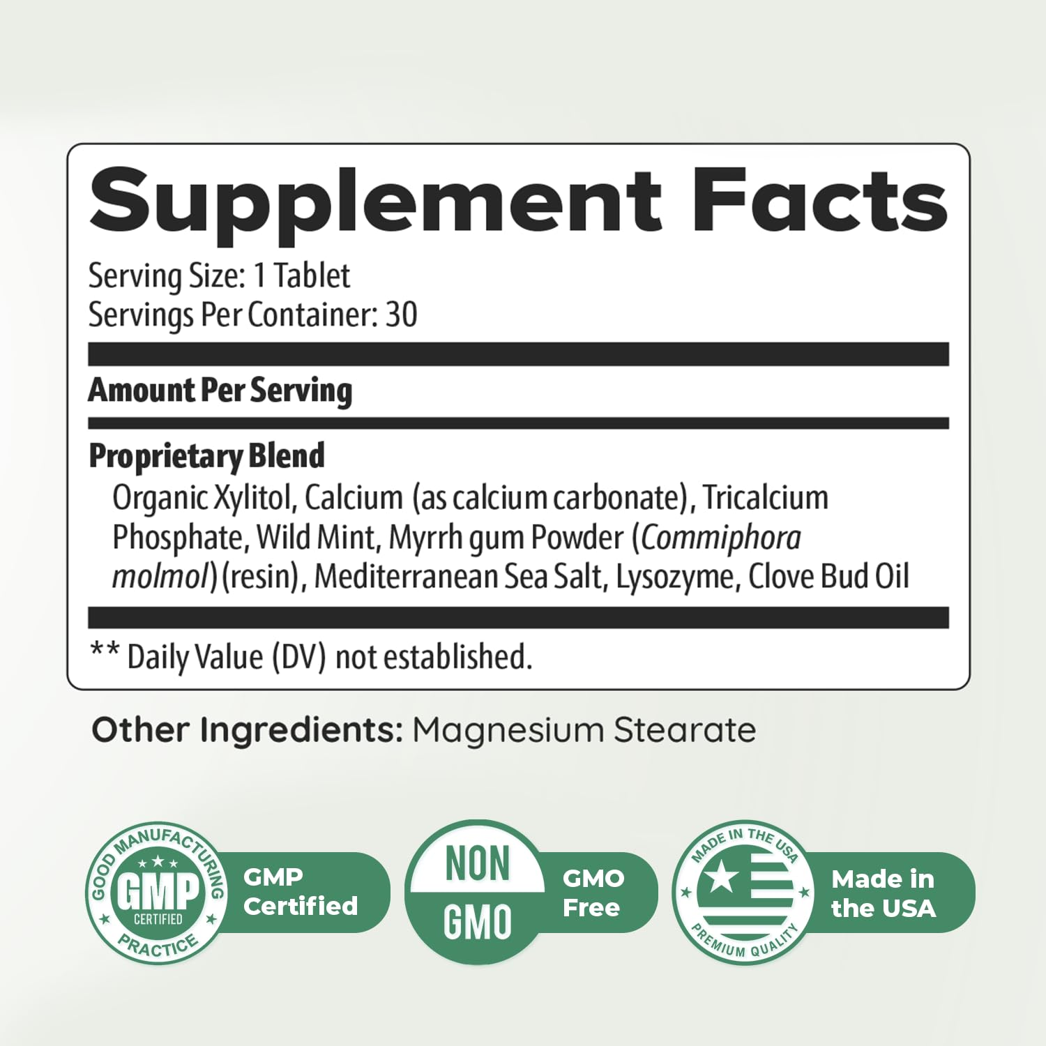 Power Bite Tablets – Mineral Complex with Calcium, Xylitol, Myrrh & Clove Oil – Natural Chewable Formula – Made in USA, Non-GMO, GMP Certified – 30 Tablets – 3 Month Supply Nature’s NutriWave uk supplements