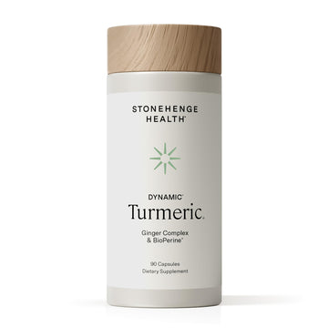 Stonehenge Health Dynamic Turmeric Curcumin with Ginger - High Potency - 1,650 mg Turmeric with 95% Curcuminoids & BioPerine, 90 Vegetarian Capsules Stonehenge Health uk supplements