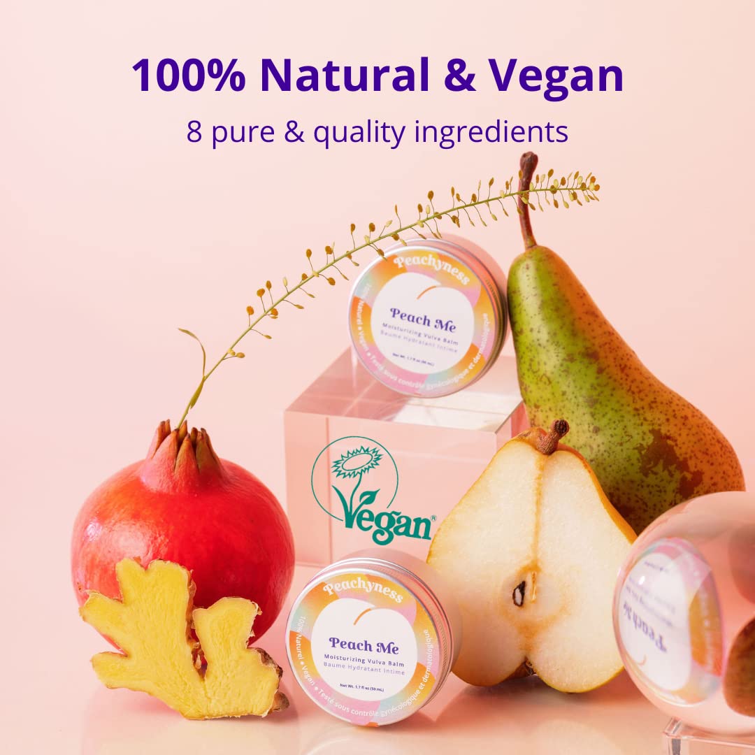 Peach Me Organic Vulva Balm by Peachyness - Hormone-Free Vaginal Moisturizer for Sensitive Skin Peachynes s uk supplements